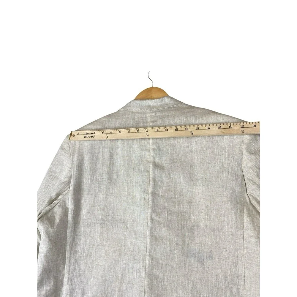 Tasso Elba 100% Linen Blazer Mens L 42-44 Beige 2 Button Sport Coat Jacket